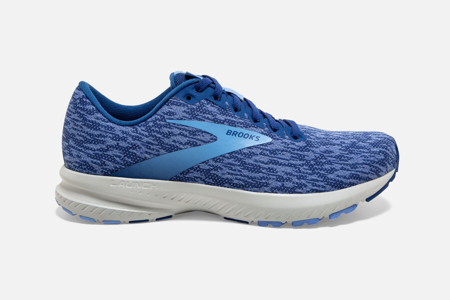 Brooks Launch 7 Mens Australia - Road Running Shoes - Blue/Flower (431-EWQDP)